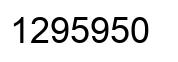 Number 1295950 black image