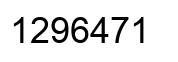 Number 1296471 black image