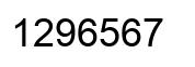 Number 1296567 black image