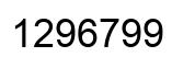 Number 1296799 black image