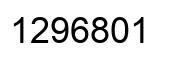 Number 1296801 black image