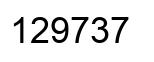 Número 129737 imagen negro