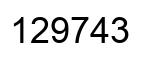 Número 129743 imagen negro