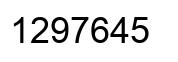 Number 1297645 black image