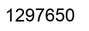 Number 1297650 black image