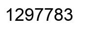 Number 1297783 black image