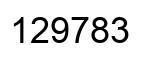 Número 129783 imagen negro