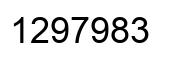 Number 1297983 black image