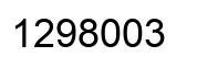 Number 1298003 black image
