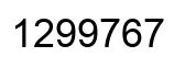 Number 1299767 black image