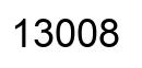 Number 13008 black image