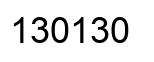 Número 130130 imagen negro