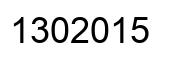Number 1302015 black image