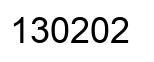 Number 130202 black image