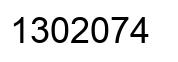 Number 1302074 black image