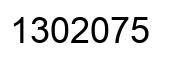 Number 1302075 black image