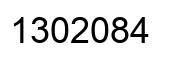 Number 1302084 black image
