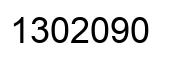 Number 1302090 black image