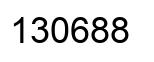 Número 130688 imagen negro