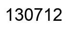 Number 130712 black image