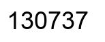 Number 130737 black image