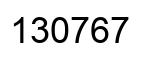 Número 130767 imagen negro