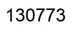 Number 130773 black image