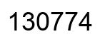Number 130774 black image