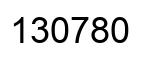 Number 130780 black image