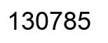 Number 130785 black image