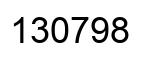 Number 130798 black image