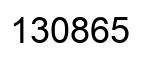Número 130865 imagen negro
