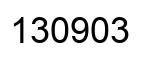 Number 130903 black image