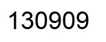 Number 130909 black image