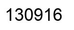 Número 130916 imagen negro