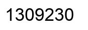 Number 1309230 black image