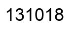 Number 131018 black image
