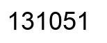 Number 131051 black image