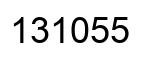 Number 131055 black image
