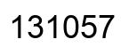 Number 131057 black image