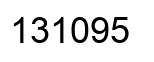 Number 131095 black image