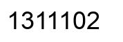 Number 1311102 black image