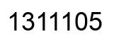 Number 1311105 black image