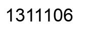 Number 1311106 black image