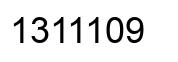Number 1311109 black image