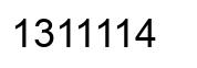 Number 1311114 black image