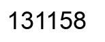 Number 131158 black image