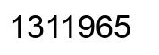 Number 1311965 black image