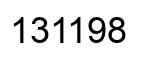 Number 131198 black image