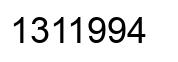 Number 1311994 black image